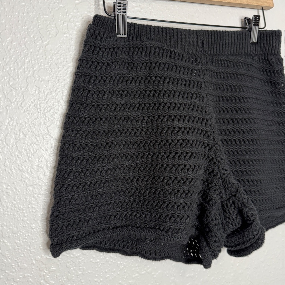 Wild Fable Black Shorts Crochet style -cp - Picture 3 of 7